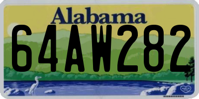 AL license plate 64AW282