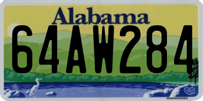 AL license plate 64AW284