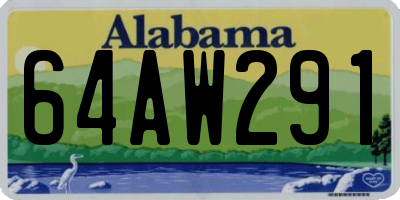 AL license plate 64AW291