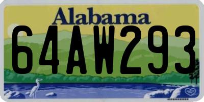AL license plate 64AW293