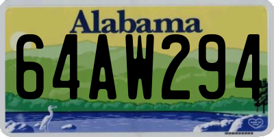AL license plate 64AW294