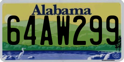 AL license plate 64AW299