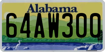 AL license plate 64AW300