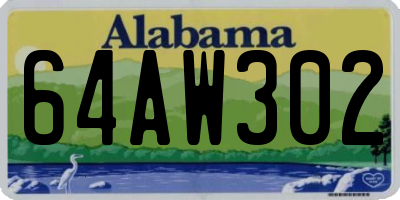 AL license plate 64AW302