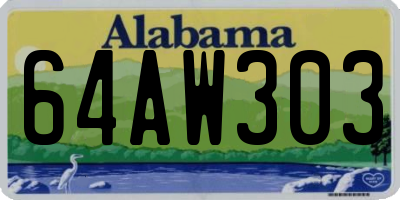 AL license plate 64AW303