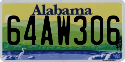 AL license plate 64AW306