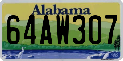 AL license plate 64AW307