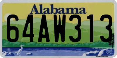 AL license plate 64AW313