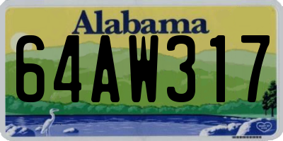 AL license plate 64AW317