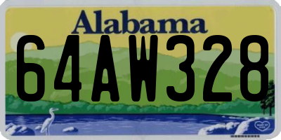 AL license plate 64AW328
