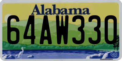 AL license plate 64AW330