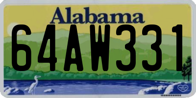 AL license plate 64AW331