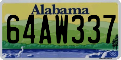 AL license plate 64AW337
