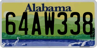 AL license plate 64AW338