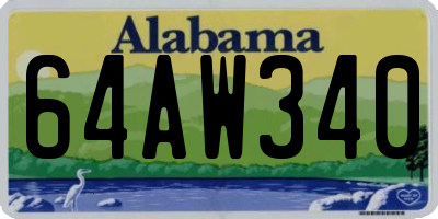 AL license plate 64AW340