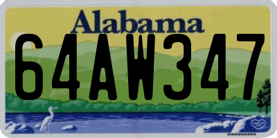 AL license plate 64AW347