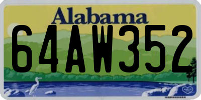 AL license plate 64AW352