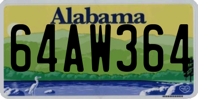AL license plate 64AW364