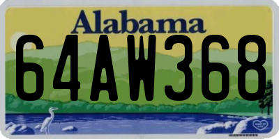 AL license plate 64AW368