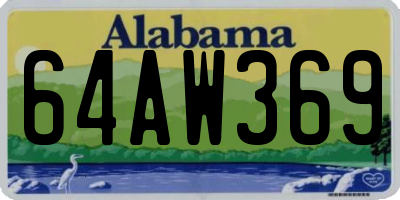 AL license plate 64AW369