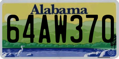 AL license plate 64AW370