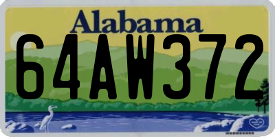 AL license plate 64AW372