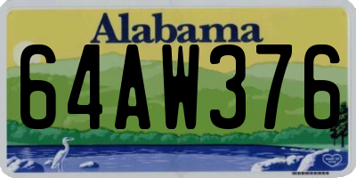 AL license plate 64AW376