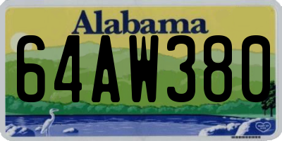 AL license plate 64AW380