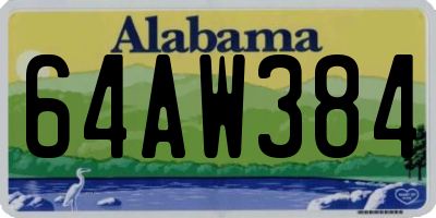 AL license plate 64AW384