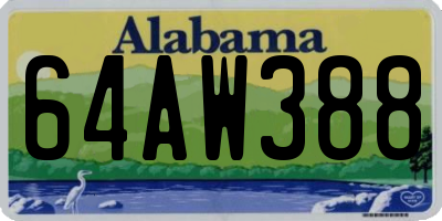 AL license plate 64AW388