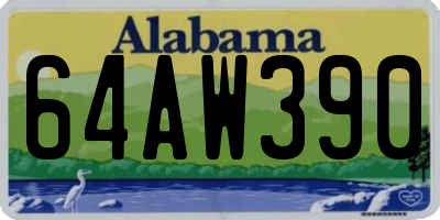 AL license plate 64AW390