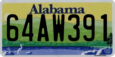 AL license plate 64AW391