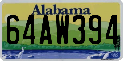 AL license plate 64AW394