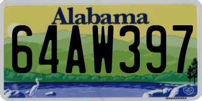 AL license plate 64AW397