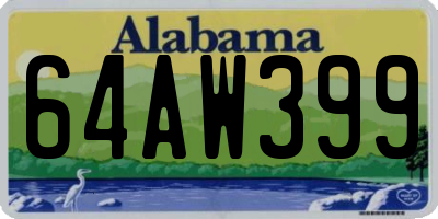 AL license plate 64AW399
