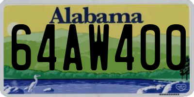 AL license plate 64AW400