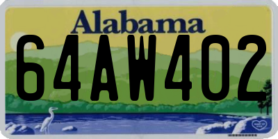 AL license plate 64AW402