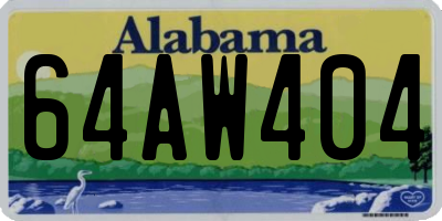 AL license plate 64AW404