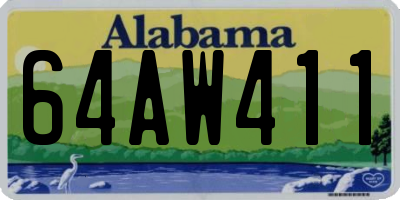 AL license plate 64AW411