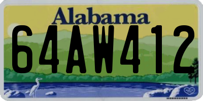 AL license plate 64AW412