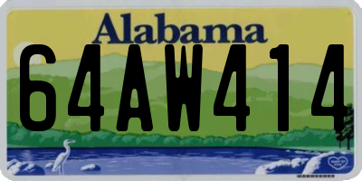 AL license plate 64AW414