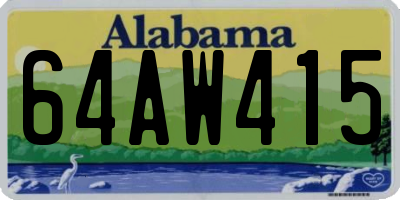 AL license plate 64AW415