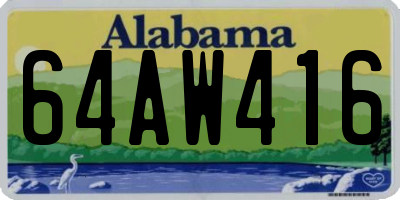 AL license plate 64AW416