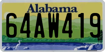 AL license plate 64AW419