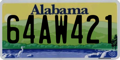 AL license plate 64AW421