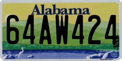 AL license plate 64AW424