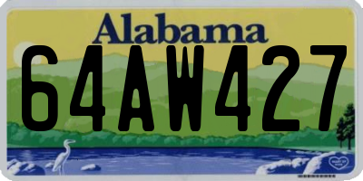 AL license plate 64AW427