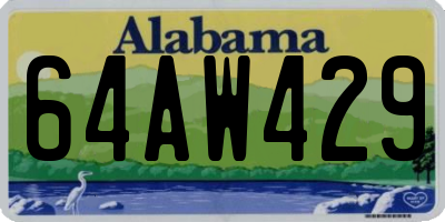 AL license plate 64AW429
