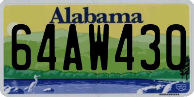 AL license plate 64AW430
