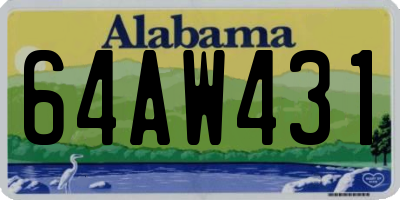 AL license plate 64AW431